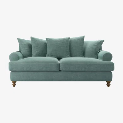 Sofa.com Teddy 3 Seat Sofa bed in Sea Spray Aquaclean Clever Chenille