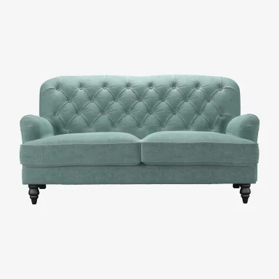 Sofa.com Snowdrop Button Back 2.5 Seat Sofa (breaks down) in Sea Spray Aquaclean Clever Chenille