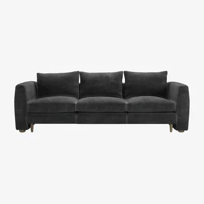 Sofa.com Tiffany Slim 3 Seat Sofa in Raven Speckled Chenille