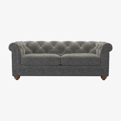 Sofa.com Patrick 2.5 Seat Sofa in Liquorice Baylee Multi-Tone Viscose Linen
