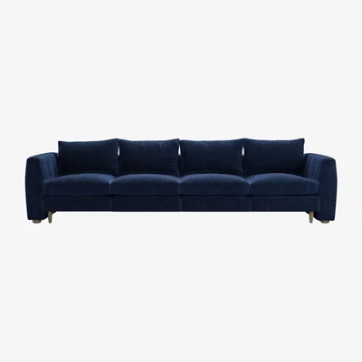 Sofa.com Tiffany Slim 4 Seat Sofa in Port Royal Aquaclean Clever Chenille