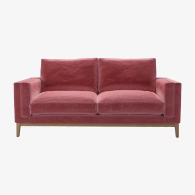 Sofa.com Perfectly Pristine Costello 2.5 Seat Sofa in Dusty Rose Cotton Matt Velvet - sofa.com