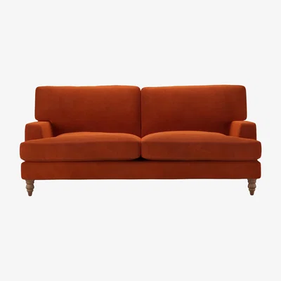 Sofa.com Isla 3 Seat Sofa in Brick Aquaclean Clever Velvet