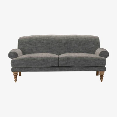 Sofa.com Saturday 2.5 Seat Sofa (breaks down) in Liquorice Baylee Multi-Tone Viscose Linen