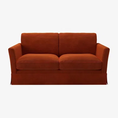 Sofa.com Otto 2 Seat Sofa bed in Brick Aquaclean Clever Velvet