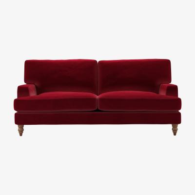 Sofa.com Isla 3 Seat Sofa in Malbec Cotton Matt Velvet
