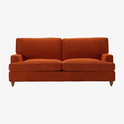 Sofa.com Isla 2.5 Seat Sofa bed in Brick Aquaclean Clever Velvet