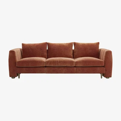 Sofa.com Tiffany Slim 3 Seat Sofa in Pomegranate Bubble Velvet