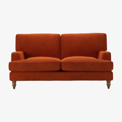 Sofa.com Isla 2 Seat Sofa in Brick Aquaclean Clever Velvet