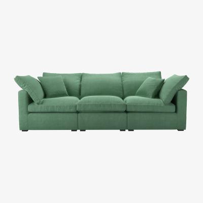 Sofa.com Long Island Slim 3 Seat Sofa in Celadon Easy Cotton