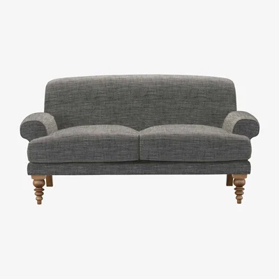 Sofa.com Saturday 2 Seat Sofa in Liquorice Baylee Multi-Tone Viscose Linen