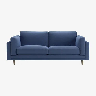 Sofa.com Marco 2.5 Seat Sofa in Oxford Blue Brushed Linen Cotton