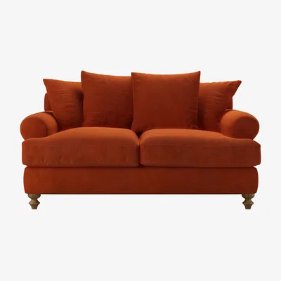 Sofa.com Teddy 2 Seat Sofa bed in Brick Aquaclean Clever Velvet