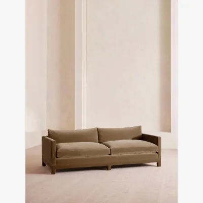 Soho Home Ashford Four Seater, Sofa, Velvet, Truffle, UK
