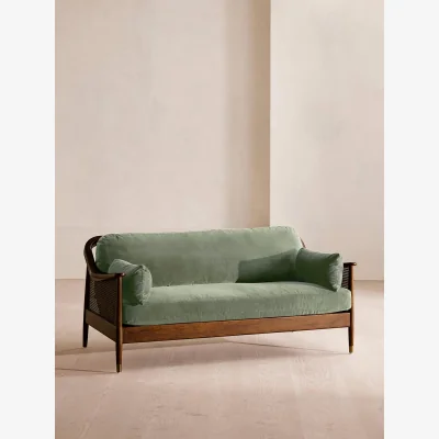 Soho Home Atlanta Three Seater, Velvet, Seafoam, UK
