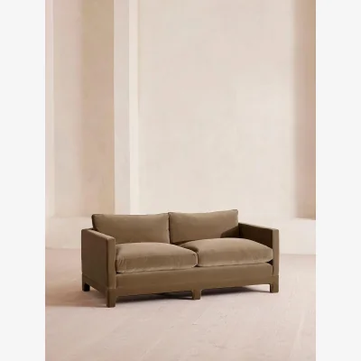 Soho Home Ashford Two Seater, Sofa, Velvet, Truffle, UK