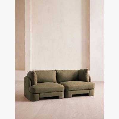 Soho Home Odell Deeper Sit Modular Sofa, Three Seater, Linen, Sage