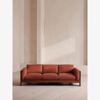 Soho Home Marcia Three Seater Sofa, Linen, Sienna