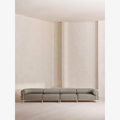 Soho Home Gaspard Five Seater Sofa, Elitis Farniente, Monochrome, UK