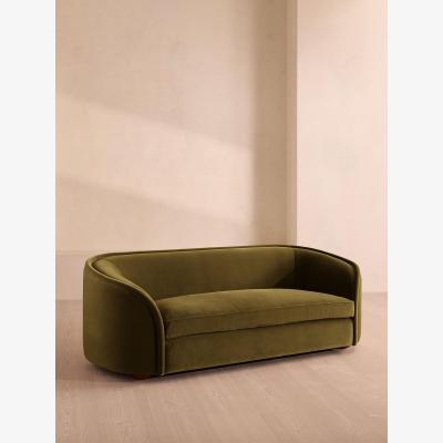 Soho Home Conall Three Seater Sofa, Velvet, Olive