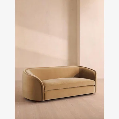 Soho Home Conall Three Seater Sofa, Velvet, Camel