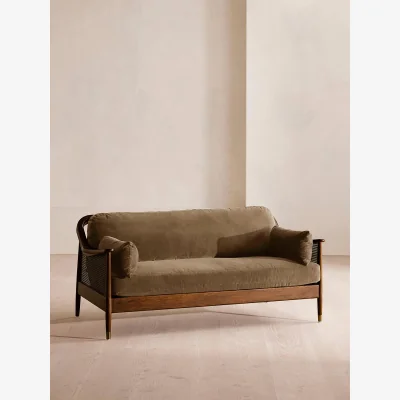 Soho Home Atlanta Three Seater, Velvet, Truffle, UK