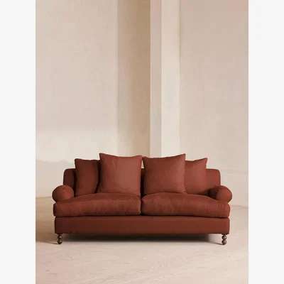 Soho Home Audrey Two Seater, Sofa, Linen, Sienna