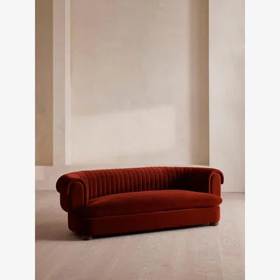 Soho Home Rava Three Seater Sofa, Velvet, Rust
