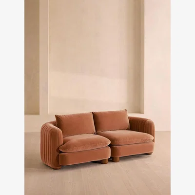 Soho Home Vivienne Deeper Sit Modular Sofa, Three Seater, Velvet Antique Rose UK