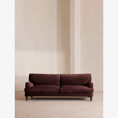 Soho Home Arundel Four Seater Sofa, Velvet, Aubergine