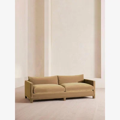 Soho Home Ashford Four Seater Sofa, Velvet, Camel