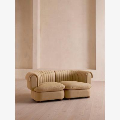 Soho Home Rava Three Seater Sofa, Linen, Wheat