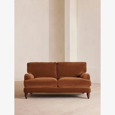 Soho Home Arundel Two Seater Sofa, Velvet, Cinnamon