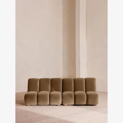 Soho Home Noelle Modular Sofa, Four Seater, Velvet, Truffle, UK
