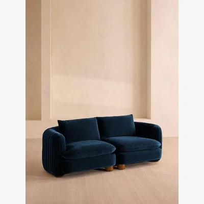 Soho Home Vivienne Deeper Sit Modular Sofa, Three Seater, Velvet Royal Blue UK