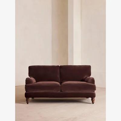 Soho Home Arundel Two Seater Sofa, Velvet, Aubergine