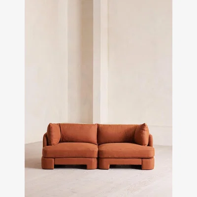 Soho Home Odell Modular Sofa, Three Seater, Linen, Antique Rose