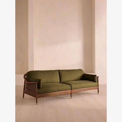 Soho Home Atlanta Four Seater Sofa, Linen, Olive