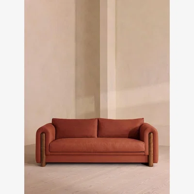 Soho Home Faarell Three Seater Sofa, Linen, Sienna