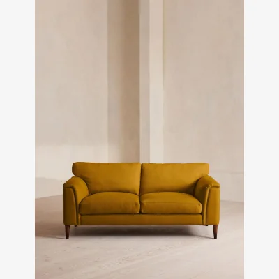 Soho Home Reya Two Seater Sofa, Linen, Turmeric, UK