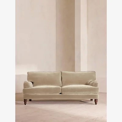 Soho Home Arundel Three Seater Sofa, Velvet, Oyster