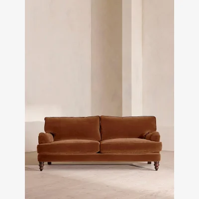 Soho Home Arundel Three Seater Sofa, Velvet, Cinnamon