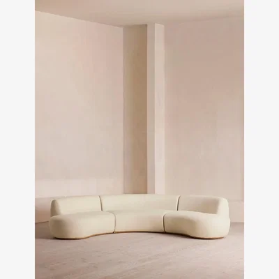 Soho Home Aline Serpentine Modular Sofa, Four Seater, Linen, Bisque, UK