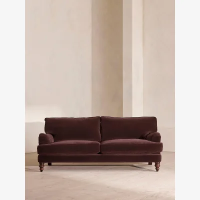 Soho Home Arundel Three Seater Sofa, Velvet, Aubergine
