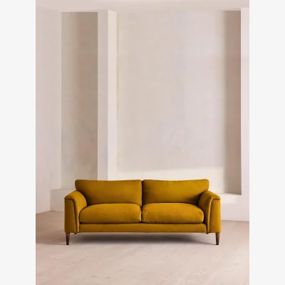 Soho Home Reya Three Seater Sofa, Linen, Turmeric, UK