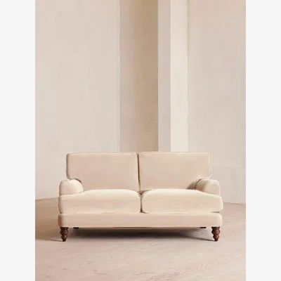 Soho Home Arundel Two Seater Sofa, Velvet, Porcelain