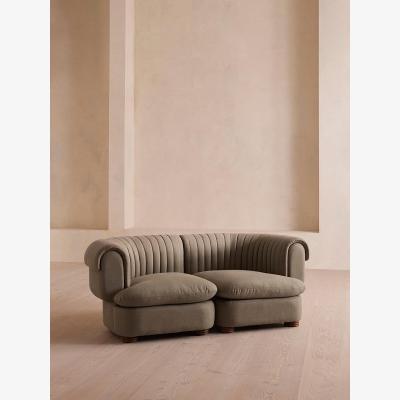 Soho Home Rava Three Seater Sofa, Linen, Mushroom