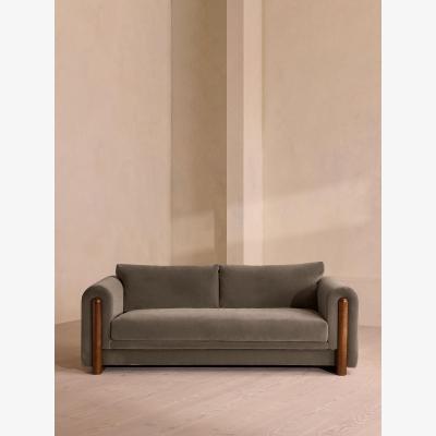 Soho Home Faarell Three Seater Sofa, Velvet, Taupe