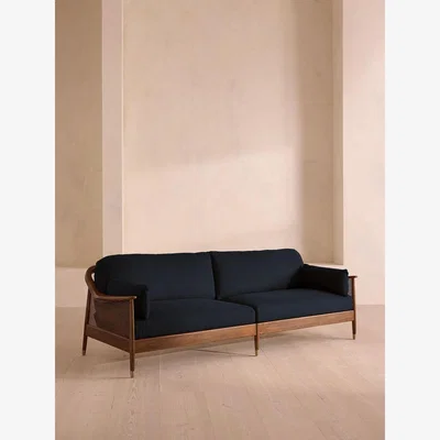 Soho Home Atlanta Four Seater Sofa, Linen, Indigo