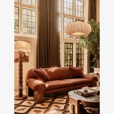 Soho Home Jenkins Sofa, Wool Linen, Conker, UK